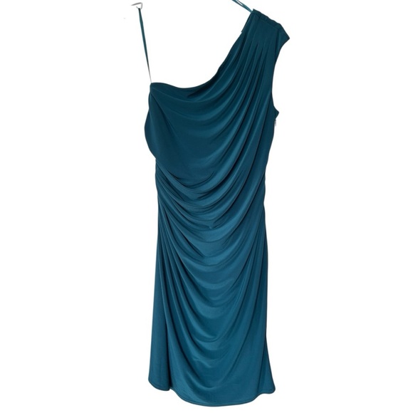 🎉4/30$🎉Le Château One-Shoulder Teal Cocktail Dress - Size XL - Picture 1 of 6